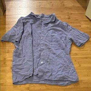 Casual Purple Button-Up Shirt